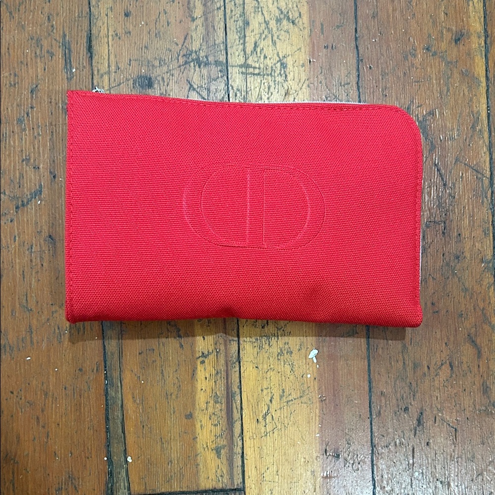 Dior Beauty Red Canvas Make Up Pouch